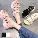 サンダル 厚底サンダル レディース 夏 履きやすい 歩きやすい 黒 ストラップ スポーツ シューズ セール　20220818s