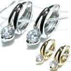 ピアス レディース 人気 フープ リング おすすめ キュービックジルコニア ダイヤモンドCZ レディースピアス シルバー色 ゴールド色