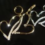 イヤリング ノンホールピアス レディース ハート 痛くない シルバー/ゴールド色 装着簡単 リング 揺れる フープ ジュエリー アクセサリー 人気