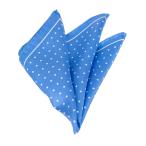 [ke4]Styleedition / Италия производства ручная работа шелк sax белый точка рисунок pocket square [ бесплатная доставка ]