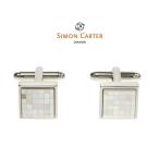 サイモンカーター カフス / カフスボタン Chequer / Mother of Pearl / SIMON CARTER （ サイモン・カーター