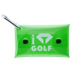 ダイヤゴルフ(DAIYA GOLF) クリアティーケース グリーン ゴルフ 小物入れ 小物ケース ラウンド小物 ラウンド用品 カラナビ付き ティ