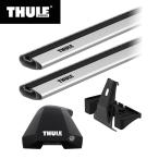 THULE（スーリー） ハリアー（ルーフレールなし 80系）専用ベースキャリアセット フット7205+ウイングバーエッジ 7215/7214+キット5273 ルーフラック