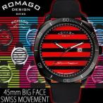 腕時計 メンズ レディース ブランド 1年保証 正規 ROMAGO(ロマゴ) Superleggeraマットカラーアルミ ビッグフェイス腕時計 BOX 保証書付き