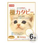 ケース　国産　ペパーレット　極カタピー　6L×6袋　紙砂　燃やせる　しっかり固まる　消臭　猫砂　紙の砂　ペーパーサンド　日本製　白　ホワイト　Katapy