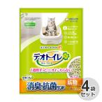ケース 国産 デオトイレ 消臭・抗菌サンド 4L × 4袋 猫砂 ネコ砂 鉱物タイプ 1袋約2ヵ月 消臭 抗菌 固まらない システムトイレ用 ユニ・チャーム