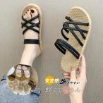 フラットサンダル レ�