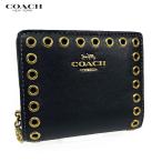 COACH コーチ レディース 財布 二つ折り財布 ミニ財布 スナップ ウォレット グロメット レザー CAF48 ブラック アウトレット 新作 新品