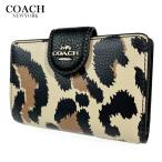 ショッピングcoach COACH コーチ 財布 二つ折り財布 ミディアム コーナー ジップ ウォレット レオパード プリント CCL62 ヒョウ柄 セール 新作 新品