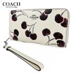 COACH コーチ レディース 財布 長財布 ロング ジップ ウォレット チェリー CDE92 チョーク レザー さくらんぼ アウトレット 新作 新品