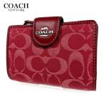 COACH コーチ レディース 財布 二つ折り財布 ミディアム ウォレット シグネチャー デニム CDF13 トゥルーレッド アウトレット 新作 新品