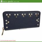 ケイトスペード レディース 財布 長財布 kate spade マルゴー フローラル スリム レザー ウォレット pwru7305 ネイビー リベット ブティック