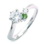 エンゲージリング 婚約指輪 ダイヤモンド ダイヤ プラチナ リング ペリドット オーダー爆買