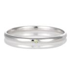 結婚指輪 マリッジリング プラチナ 甲丸 天然石 ペリドット オーダー