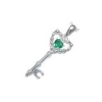 Yahoo! Yahoo!ショッピング(ヤフー ショッピング)5月誕生石エメラルドペンダント ネックレス キー オーダー