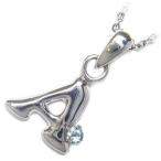 Yahoo! Yahoo!ショッピング(ヤフー ショッピング)ネックレス レディース 天然石 イニシャル A イニシャル 3月誕生石アクアマリンペンダント ネックレス CanCam掲載 オーダー