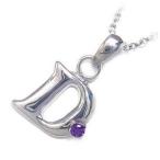 Yahoo! Yahoo!ショッピング(ヤフー ショッピング)ネックレス レディース 天然石 イニシャル D イニシャル 2月誕生石 アメジストペンダント ネックレス CanCam掲載 オーダー