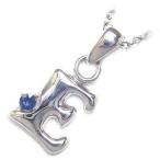 Yahoo! Yahoo!ショッピング(ヤフー ショッピング)ネックレス レディース 天然石 サファイア ネックレス イニシャル E イニシャル 9月誕生石 ネックレス CanCam掲載 オーダー