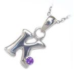 Yahoo! Yahoo!ショッピング(ヤフー ショッピング)ネックレス レディース 天然石 イニシャル K イニシャル 2月誕生石 アメジストペンダント ネックレス CanCam掲載 オーダー