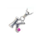 Yahoo! Yahoo!ショッピング(ヤフー ショッピング)ネックレス レディース 天然石 イニシャル K イニシャル 7月誕生石ルビーペンダント ネックレス CanCam掲載 オーダー