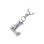 Yahoo! Yahoo!ショッピング(ヤフー ショッピング)ネックレス レディース 天然石 イニシャル L イニシャル 8月誕生石ペリドットペンダント ネックレス CanCam掲載 オーダー