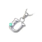 Yahoo! Yahoo!ショッピング(ヤフー ショッピング)ネックレス レディース 天然石 イニシャル U イニシャル 5月誕生石エメラルドペンダント ネックレス CanCam掲載 オーダー