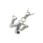 Yahoo! Yahoo!ショッピング(ヤフー ショッピング)ネックレス レディース 天然石 サファイア ネックレス イニシャル W イニシャル 9月誕生石 ネックレス CanCam掲載 オーダー