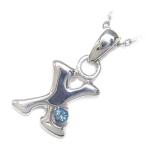 Yahoo! Yahoo!ショッピング(ヤフー ショッピング)ネックレス レディース 天然石 イニシャル X イニシャル 11月誕生石ブルートパーズペンダント ネックレス CanCam掲載 オーダー