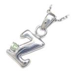 Yahoo! Yahoo!ショッピング(ヤフー ショッピング)ネックレス レディース 天然石 イニシャル Z イニシャル 8月誕生石ペリドットペンダント ネックレス CanCam掲載 オーダー