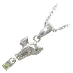 Yahoo! Yahoo!ショッピング(ヤフー ショッピング)猫 8月誕生石シルバー ペリドットペンダント ネックレス オーダー