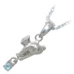 Yahoo! Yahoo!ショッピング(ヤフー ショッピング)猫 11月誕生石 シルバー ブルートパーズペンダント ネックレス オーダー