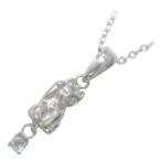 Yahoo! Yahoo!ショッピング(ヤフー ショッピング)猫 3月誕生石シルバー アクアマリンペンダント ネックレス オーダー