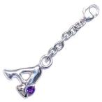 Yahoo! Yahoo!ショッピング(ヤフー ショッピング)A イニシャル 2月誕生石 アメジストチャームトップ ホルダーCanCam掲載 オーダー