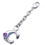 Yahoo! Yahoo!ショッピング(ヤフー ショッピング)C イニシャル 2月誕生石 アメジストチャームトップ ホルダーCanCam掲載 オーダー