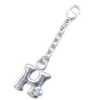 Yahoo! Yahoo!ショッピング(ヤフー ショッピング)H イニシャル 3月誕生石アクアマリンチャームトップ ホルダーCanCam掲載 オーダー