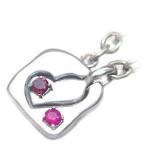 Yahoo! Yahoo!ショッピング(ヤフー ショッピング)1月 7月誕生石シルバー ガーネット ルビーペアチャーム オーダー