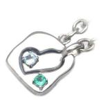 Yahoo! Yahoo!ショッピング(ヤフー ショッピング)3月 5月誕生石シルバー アクアマリン エメラルドペアチャーム オーダー