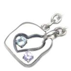 Yahoo! Yahoo!ショッピング(ヤフー ショッピング)3月 12月誕生石シルバー アクアマリン タンザナイトペアチャーム オーダー