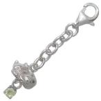 Yahoo! Yahoo!ショッピング(ヤフー ショッピング)猫 8月誕生石シルバー ペリドットチャームトップホルダー オーダー