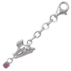 Yahoo! Yahoo!ショッピング(ヤフー ショッピング)猫 7月誕生石シルバー ルビーチャームトップホルダー オーダー