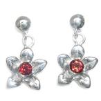 Yahoo! Yahoo!ショッピング(ヤフー ショッピング)ピアス 1月誕生石ガーネットピアス 花 レディース アクセサリー オーダー