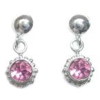 Yahoo! Yahoo!ショッピング(ヤフー ショッピング)ピアス 10月誕生石ピンクトルマリンピアス レディース アクセサリー 一粒ピアス オーダー