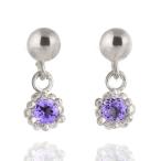 Yahoo! Yahoo!ショッピング(ヤフー ショッピング)ピアス 2月誕生石 アメジストピアス レディース アクセサリー 一粒ピアス オーダー