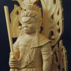 木彫り 仏像 不動明王 フィギュア 不動明王像 立像 仏教美術 置物 木彫 仏像