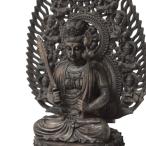 木彫り 仏像 虚空蔵菩薩 座像 仏教美術 置物 フィギュア 虚空蔵菩薩像 木彫 仏像