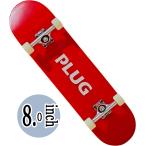 PLUG SKATEBOARD | Complete | LOGO SCARLET (complete deck)