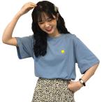YiTongレディース ｔシャツ 黒 着痩せ 刺繍 可愛い カットソー トップス 夏服 シンプル 半袖 カットソー 韓国風 通勤 涼しい ゆったりブル