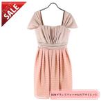 68％OFF 日本製ドレス　結婚式 謝恩会　二次会　ドレス｜ストライプのドッキングドレス９号（サーモンピンク）