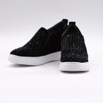 SALE　8cm　　ブラック　スニーカー　インソール　キラキラ　超軽量　スリッポン　厚底　インヒール　夏用　