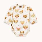 Hebe (hebe) Cute cat allover print длинный рукав LAP детский комбинезон 